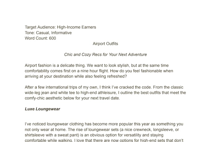 write blog posts on art, travel, or fashion